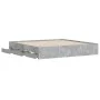 Concrete gray engineered wood bed with drawers 180x200 cm by , Beds and slatted bases - Ref: Foro24-3207255, Price: 183,13 €,...