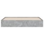 Concrete gray engineered wood bed with drawers 180x200 cm by , Beds and slatted bases - Ref: Foro24-3207255, Price: 185,52 €,...