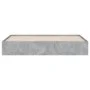 Concrete gray engineered wood bed with drawers 180x200 cm by , Beds and slatted bases - Ref: Foro24-3207255, Price: 183,13 €,...