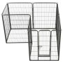 Corral para perros 8 paneles de acero 80x100 cm negro de vidaXL, Casetas y cercados para perros - Ref: Foro24-170574, Precio:...