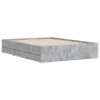 Cama con cajones madera ingeniería gris hormigón 120x200 cm de , Camas y somieres - Ref: Foro24-3207283, Precio: 211,44 €, De...