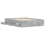 Cama con cajones madera ingeniería gris hormigón 120x200 cm de , Camas y somieres - Ref: Foro24-3207283, Precio: 211,44 €, De...