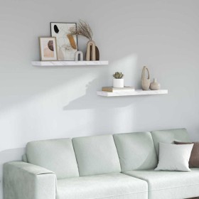 Estante de pared 2 pcs Mármol 80 x 23,5 x 4 cm en Estantes y estanterías | Comprar online en Foro24