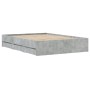 Cama con cajones madera ingeniería gris hormigón 120x200 cm de , Camas y somieres - Ref: Foro24-3207283, Precio: 211,44 €, De...