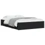 Black engineered wood bed with drawers 120x200 cm by , Beds and slatted bases - Ref: Foro24-3207281, Price: 237,52 €, Discoun...