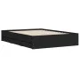 Black engineered wood bed with drawers 120x200 cm by , Beds and slatted bases - Ref: Foro24-3207281, Price: 237,52 €, Discoun...