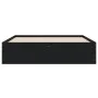 Black engineered wood bed with drawers 120x200 cm by , Beds and slatted bases - Ref: Foro24-3207281, Price: 237,52 €, Discoun...