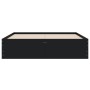 Schwarzes Holzwerkstoffbett mit Schubladen 120x200 cm von , Betten und Lattenroste - Ref: Foro24-3207281, Preis: 242,61 €, Ra...