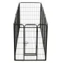 Hundegehege 8 Stahlplatten 80x100 cm schwarz von vidaXL, Hundehütten und Zäune - Ref: Foro24-170574, Preis: 200,40 €, Rabatt: %