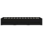 Cama con cajones madera de ingeniería negro 100x200 cm de , Camas y somieres - Ref: Foro24-3207288, Precio: 136,69 €, Descuen...