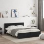 Bed frame with black headboard 150x200 cm by , Beds and slatted bases - Ref: Foro24-3207477, Price: 161,86 €, Discount: %