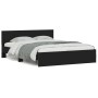 Bed frame with black headboard 150x200 cm by , Beds and slatted bases - Ref: Foro24-3207477, Price: 161,86 €, Discount: %