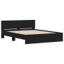 Bed frame with black headboard 150x200 cm by , Beds and slatted bases - Ref: Foro24-3207477, Price: 161,86 €, Discount: %