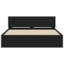 Bed frame with black headboard 150x200 cm by , Beds and slatted bases - Ref: Foro24-3207477, Price: 161,86 €, Discount: %