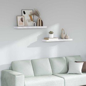 Estante de pared 2 pcs Mármol 90 x 23,5 x 4 cm en Estantes y estanterías | Comprar online en Foro24