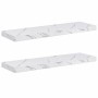 Estante de pared 2 pcs Mármol 90 x 23,5 x 4 cm en Estantes y estanterías | Comprar online en Foro24