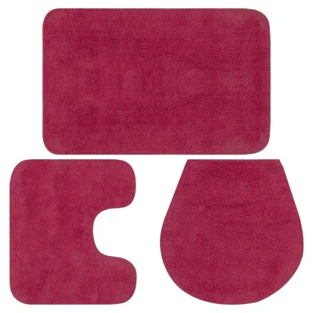 Fuchsia 3-Piece Fabric Bath Mat Set by vidaXL, Rugs and bath mats - Ref: Foro24-133226, Price: 21,42 €, Discount: %