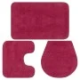 3-teiliges Badematten-Set aus Stoff in Fuchsia von vidaXL, Teppiche und Badematten - Ref: Foro24-133226, Preis: 21,42 €, Raba...