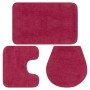 Fuchsia 3-Piece Fabric Bath Mat Set by vidaXL, Rugs and bath mats - Ref: Foro24-133226, Price: 21,74 €, Discount: %