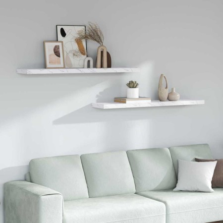 Estante de pared 2 pcs Mármol 120 x 23,5 x 4 cm en Estantes y estanterías | Comprar online en Foro24