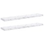 Estante de pared 2 pcs Mármol 120 x 23,5 x 4 cm en Estantes y estanterías | Comprar online en Foro24