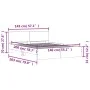 Bed frame with oak brown headboard 140x200 cm by , Beds and slatted bases - Ref: Foro24-3207489, Price: 196,61 €, Discount: %