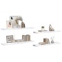 Estante de pared 4 pcs Mármol 120 x 23,5 x 4 cm en Estantes y estanterías | Comprar online en Foro24