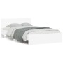 White bed frame with headboard 120x190 cm by , Beds and slatted bases - Ref: Foro24-3207511, Price: 174,64 €, Discount: %