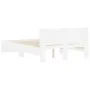 White bed frame with headboard 120x190 cm by , Beds and slatted bases - Ref: Foro24-3207511, Price: 170,31 €, Discount: %