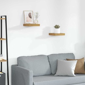 Estante de pared 2 pcs Beige 23 x 23,5 x 4 cm en Estantes y estanterías | Comprar online en Foro24