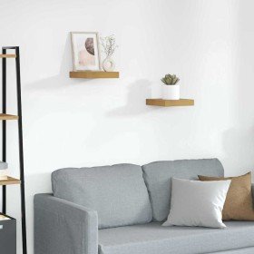 Estante de pared 2 pcs Beige 23 x 23,5 x 4 cm en Estantes y estanterías | Comprar online en Foro24