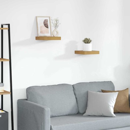 Estante de pared 2 pcs Beige 23 x 23,5 x 4 cm en Estantes y estanterías | Comprar online en Foro24