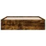 Smoked oak engineered wood bed with drawers 120x190 cm by , Beds and slatted bases - Ref: Foro24-3207319, Price: 177,35 €, Di...