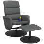 Liegender Massagesessel mit Fußstütze aus grauem Kunstleder von , Sessel - Ref: Foro24-356730, Preis: 137,40 €, Rabatt: %