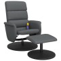 Liegender Massagesessel mit Fußstütze aus grauem Kunstleder von , Sessel - Ref: Foro24-356730, Preis: 138,19 €, Rabatt: %