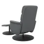 Liegender Massagesessel mit Fußstütze aus grauem Kunstleder von , Sessel - Ref: Foro24-356730, Preis: 137,40 €, Rabatt: %