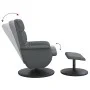 Liegender Massagesessel mit Fußstütze aus grauem Kunstleder von , Sessel - Ref: Foro24-356730, Preis: 137,40 €, Rabatt: %