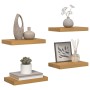 Estante de pared 4 pcs Beige 40 x 23,5 x 4 cm en Estantes y estanterías | Comprar online en Foro24