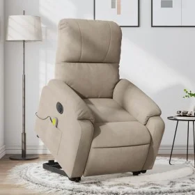 Sillón masaje eléctrico reclinable elevable tela gris taupe de , Sillones - Ref: Foro24-3204950, Precio: 394,04 €, Descuento: %