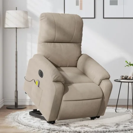 Anhebbarer elektrischer Massagesessel mit taupegrauem Stoff von , Sessel - Ref: Foro24-3204950, Preis: 394,04 €, Rabatt: %