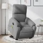 Sillón reclinable masaje elevable tela microfibra gris oscuro de , Sillones - Ref: Foro24-3204938, Precio: 357,83 €, Descuent...