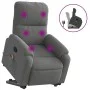 Sillón reclinable masaje elevable tela microfibra gris oscuro de , Sillones - Ref: Foro24-3204938, Precio: 357,83 €, Descuent...