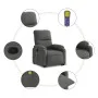 Sillón reclinable masaje elevable tela microfibra gris oscuro de , Sillones - Ref: Foro24-3204938, Precio: 357,83 €, Descuent...