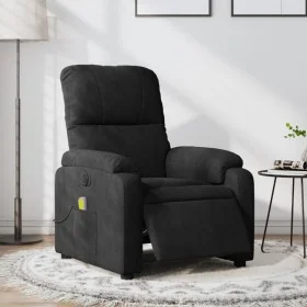 Sillón reclinable de masaje eléctrico tela de microfibra negro de , Sillones - Ref: Foro24-3204925, Precio: 268,23 €, Descuen...