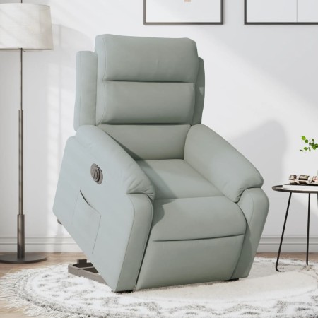 Hellgrauer, elektrisch verstellbarer Samtsessel von , Sessel - Ref: Foro24-3205114, Preis: 315,24 €, Rabatt: %
