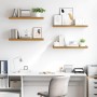 Estante de pared 4 pcs Beige 80 x 23,5 x 4 cm en Estantes y estanterías | Comprar online en Foro24