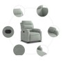 Hellgrauer, elektrisch verstellbarer Samtsessel von , Sessel - Ref: Foro24-3205114, Preis: 315,24 €, Rabatt: %