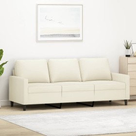 Cream velvet 3-seater sofa 180 cm by , Sofas - Ref: Foro24-359217, Price: 332,76 €, Discount: %