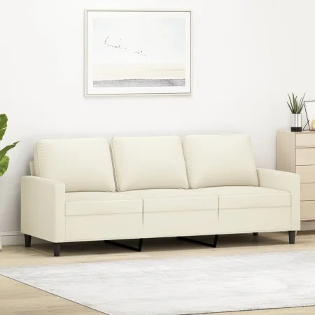 Cream velvet 3-seater sofa 180 cm by , Sofas - Ref: Foro24-359217, Price: 333,43 €, Discount: %