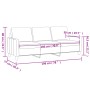 Cremefarbenes 3-Sitzer-Sofa aus Samt, 180 cm von , Sofas - Ref: Foro24-359217, Preis: 332,76 €, Rabatt: %